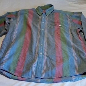 Dockers Multicolor Striped Casual Button Down Shirt